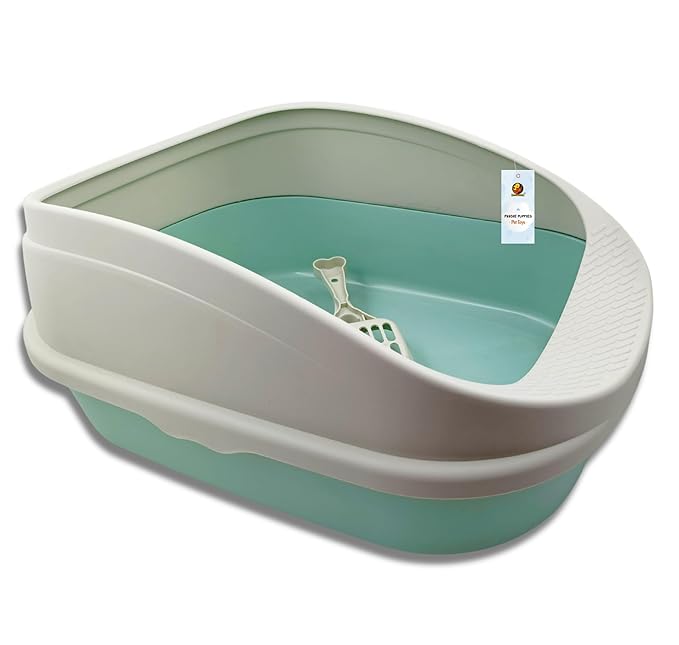 Foodie Puppies Cat Litter Tray and Scooper with Detachable Rim